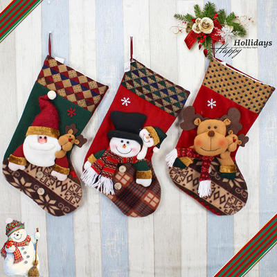圣誕飾品】圣誕襪子圣誕老人糖果袋圣誕裝飾襪圣誕節(jié)用品圣誕裝飾品- 金聯(lián) .